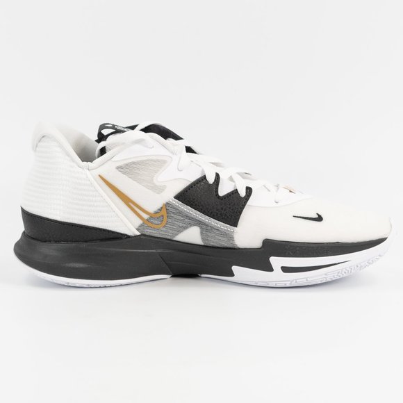 Nike Kyrie Low 5 'White Black Metallic Gold' DJ6012-101 Basketball Sneakers - Picture 4 of 13